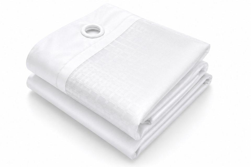 Otiem Waffle Weave Hookless Shower Curtain — No Installation Stress, Pure Waterproof Protection